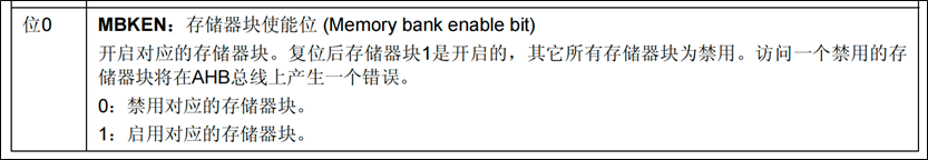 FSMC-SRAM软件设计-存储块使能-2